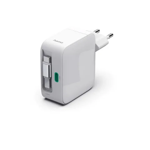 Steckdosen-Ladegerät 65W mit ausziehbarem Kabel, Hama