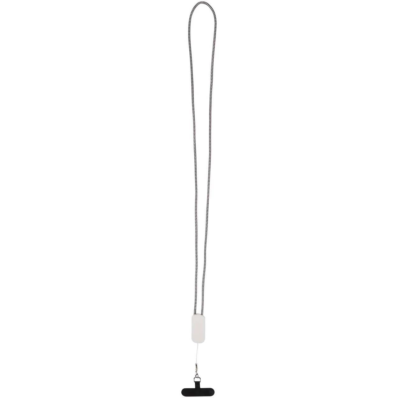 Anser recycled plastic smartphone lanyard with 27W 5-in-1 built-in cable