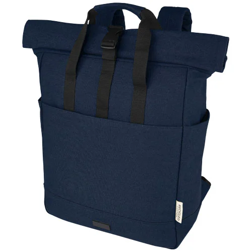 Joey 15" GRS Rolltop Laptop-Rucksack aus recyceltem Canvas 15 L