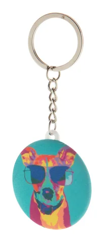 KeyBadge RPET Mini pin button keyring
