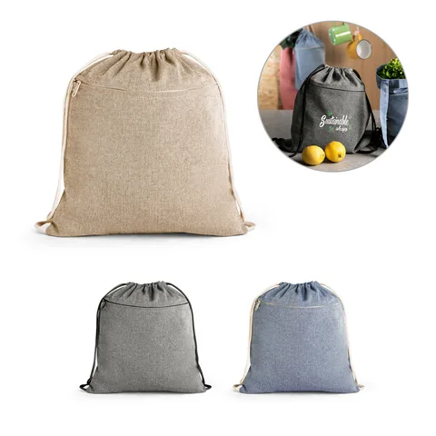 CHANCERY. Dragskopåse i återvunnen bomull (70%), polyester (30% rPET) (140 g/m²)