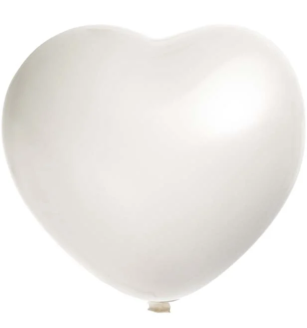 Riesenballons in Herzform, unbedruckt, Ø 65 cm / Umfang 170 cm / 25 Zoll