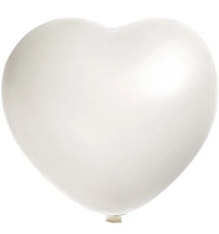 Riesenballons in Herzform, unbedruckt, Ø 65 cm / Umfang 170 cm / 25 Zoll