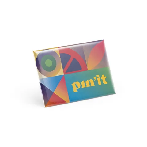 Button PIN 15. Magnetiga ristkülikukujuline rinnamärk