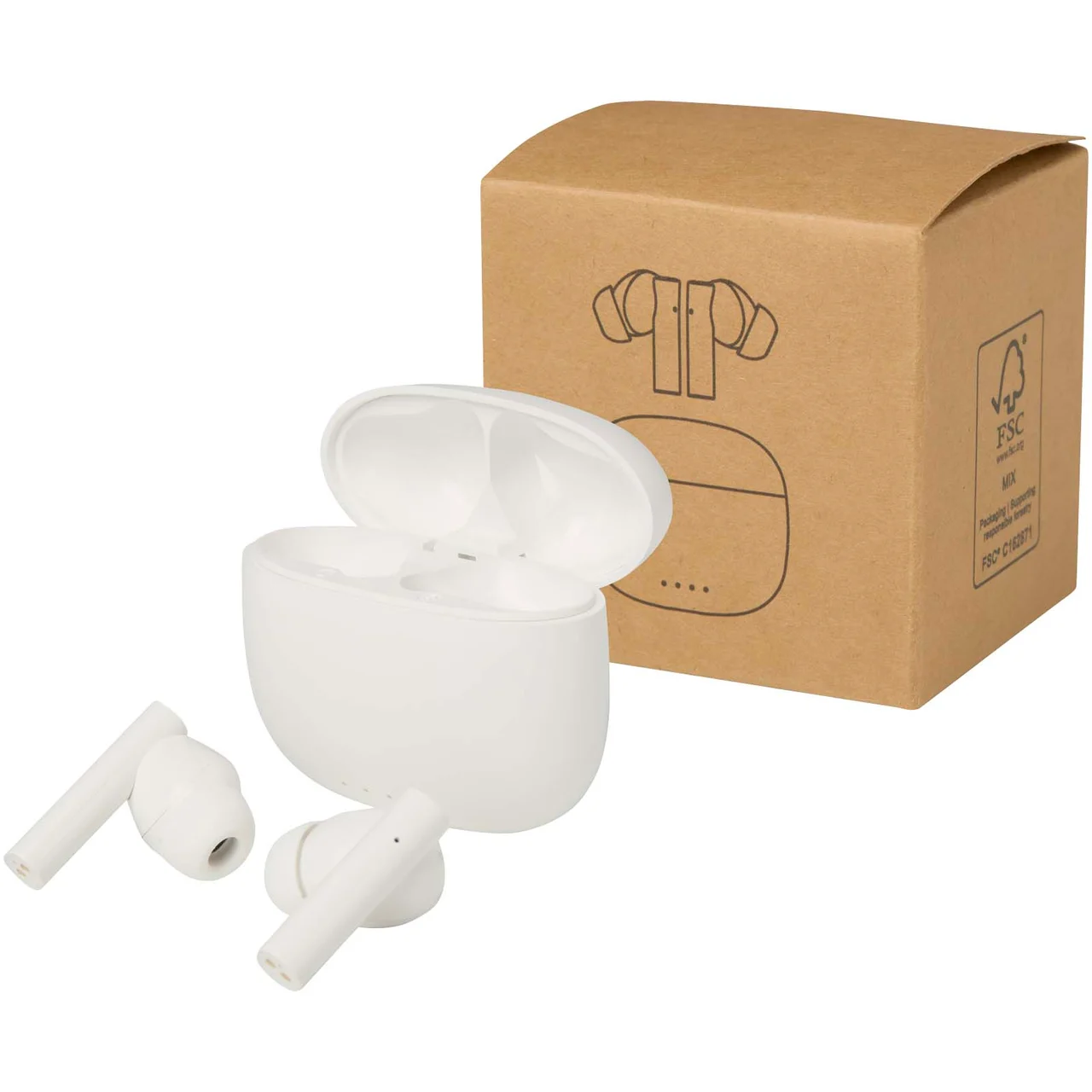 Alterf True Wireless Bluetooth®-öronsnäckor av återvunnen plast med öronproppar av silikon