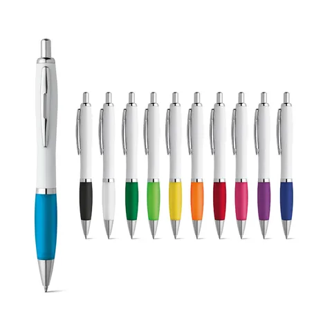 MOVE BK. ABS ball pen with clip and metal trim