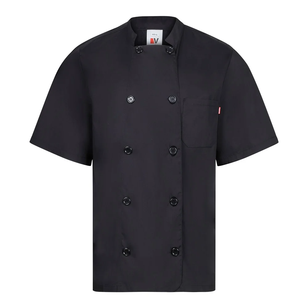 VL DURGA. Kortärmad poplin (110g/m²) köksjacka i bomull (35%) och polyester (65%)