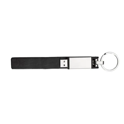 Metall-USB-Stick mit Schlüsselring, Lederhülle und Magnetverschluss 1-32 GB