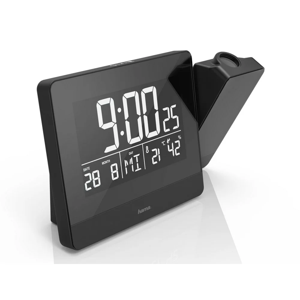 Bordsklocka med alarm och projektor Hama Plus Charge