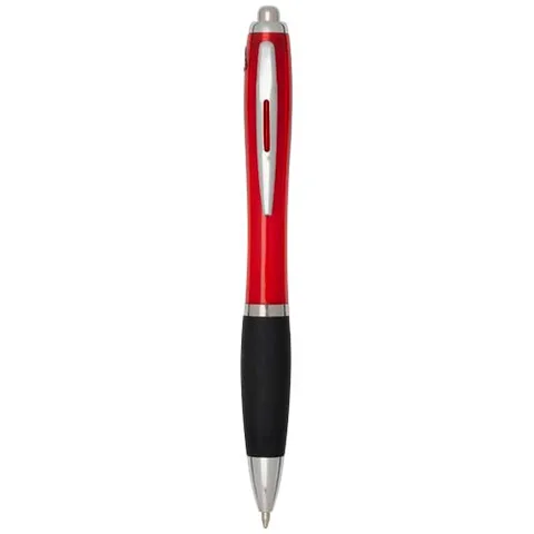 Nash RCS recycled plastic ballpoint pen with coloured barrel and black grip (black ink)