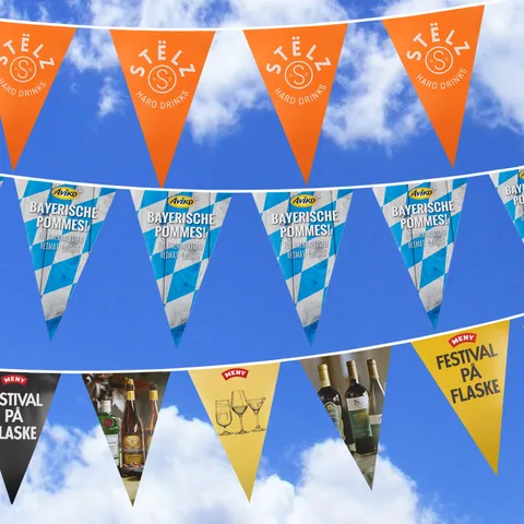 Triangular pennant bunting 20 x 30 cm