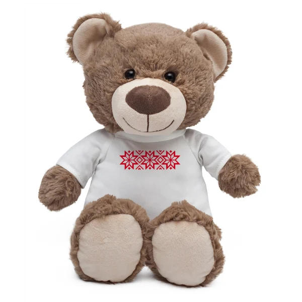 Stort Teddy-mjukisdjur i jul-t-shirt