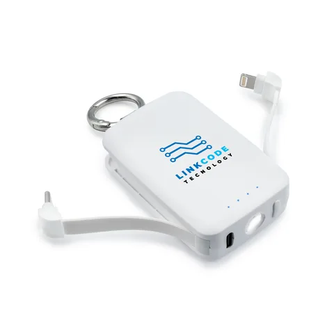 Powerbank 4000 mAh med karbinhake och 1W-lampa Dimetrice