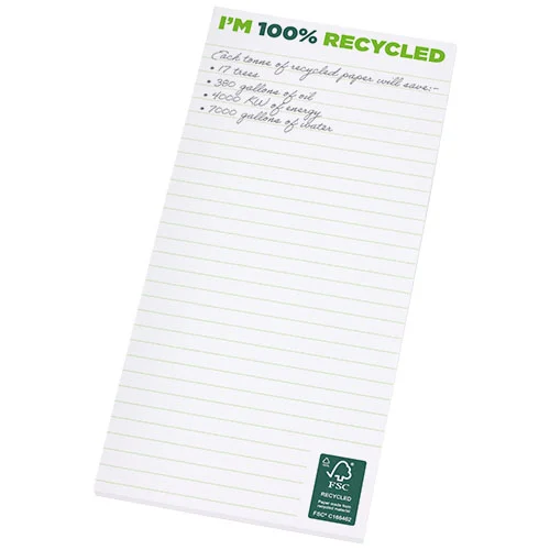 Desk-Mate® 1/3 A4-anteckningsblock med återvunnet papper