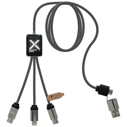 SCX.design C33 60W Type-C laadimiskaabel kahe valgustatud logoga