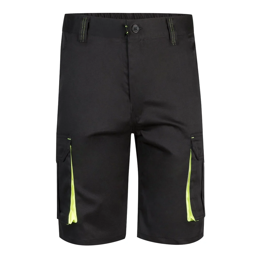VL HEMERA. Tvåfärgade bermudashorts med flera fickor i stretch (240g/m²), i bomull (46%), EME (38%) och polyester (16%)