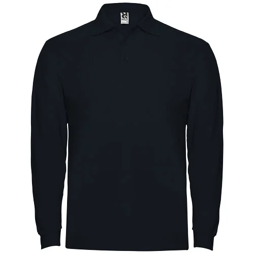 Estrella 220 g/m² långärmad pikétröja för herr
