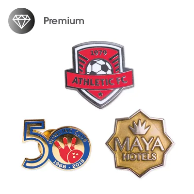 Custom shape lapel pin with imitation hard enamel