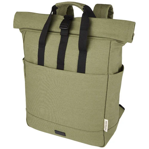 Joey 15" laptopväska med rullstängning av GRS-återvunnen canvas 15 liter