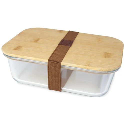 Roby 1000 ml lunchlåda i glas med bambulock