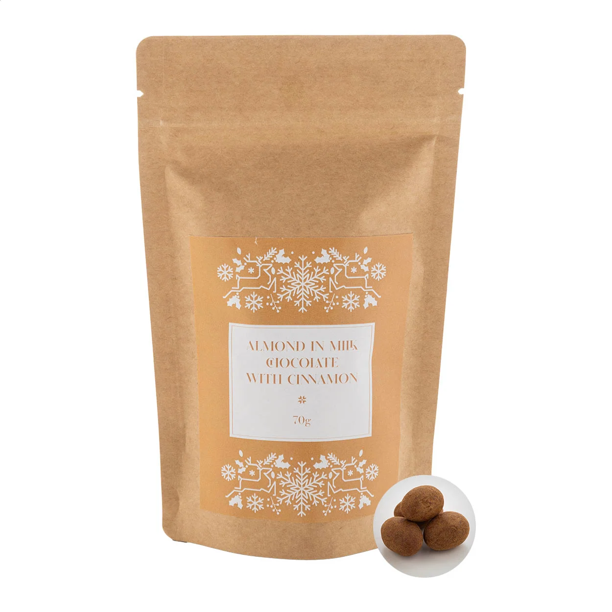 Cinnanut choklad- och kanelmandlar, 70g