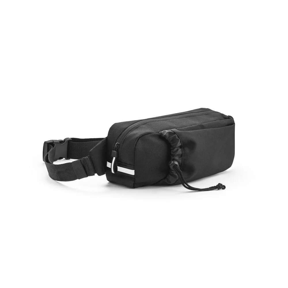 DELFOS POUCH. Midjeväska av 300D med återvunnen polyester och 600D medåtervunnen polyester med reflekterande element och foder av 210D återvunnet polyester