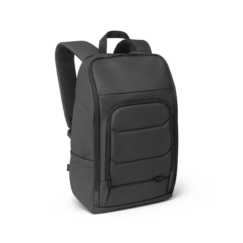 TOULON. Anteckningsblock-ryggsäck gjord av 600D återvunnen polyester med hög densitet med en vattentät finish 16"
