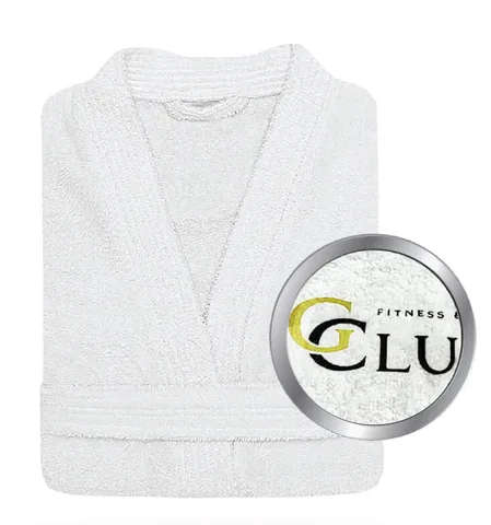Kimono bathrobe with embroidery