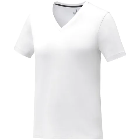 Somoto kortärmad V-ringad t-shirt till dam