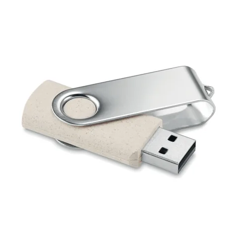 USB-Stick aus Weizenstroh 1-32 GB mit Metallabdeckung