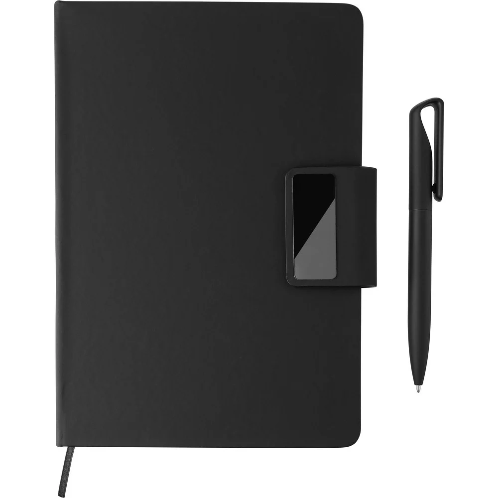 Presentset med penna och anteckningsbok