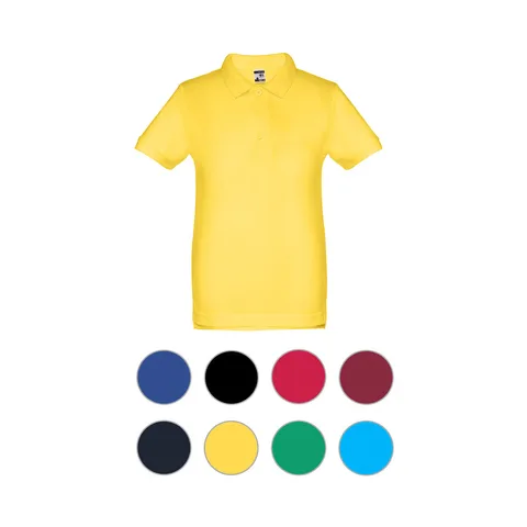 THC ADAM KIDS. Kortärmad bomullspikétröja för barn (unisex)