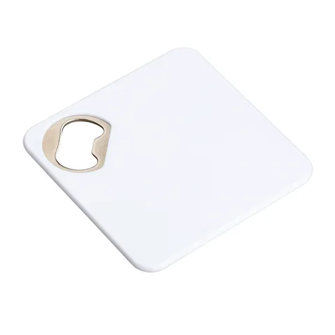 Coaster with bottle opener