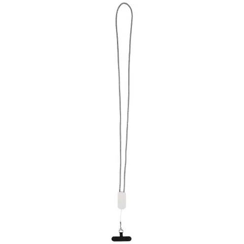 Anser recycled plastic smartphone lanyard with 27W 5-in-1 built-in cable