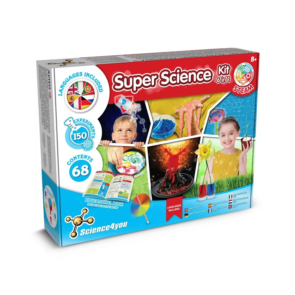 6 in 1 Super Science Kit I. Pedagogiskt spel för barn