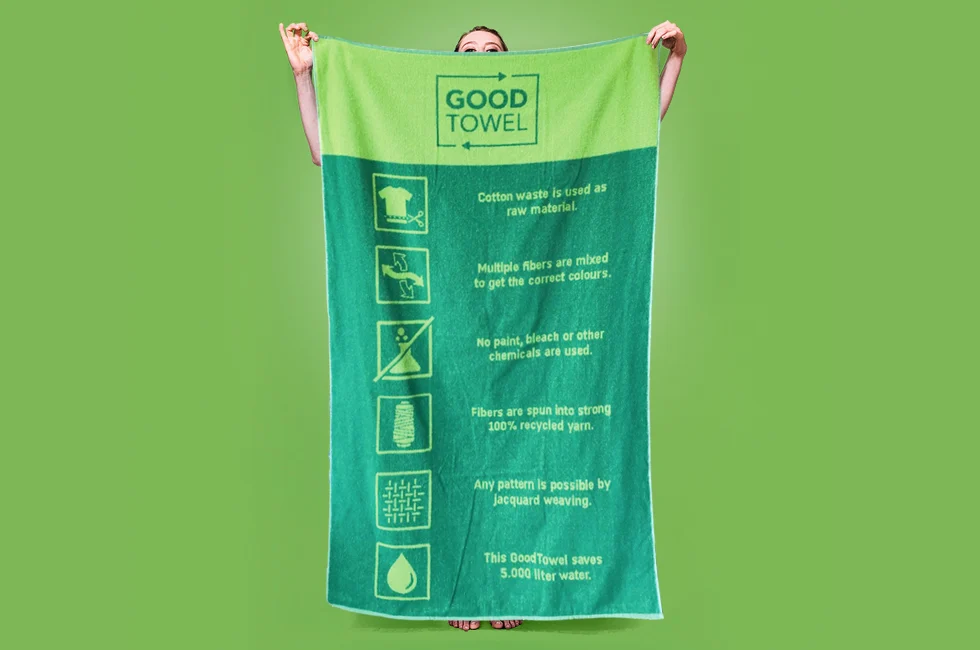 GoodTowel frottéhandduk i 100% återvunnen bomull