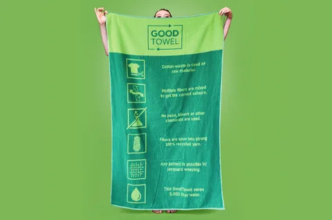 GoodTowel frottéhandduk i 100% återvunnen bomull