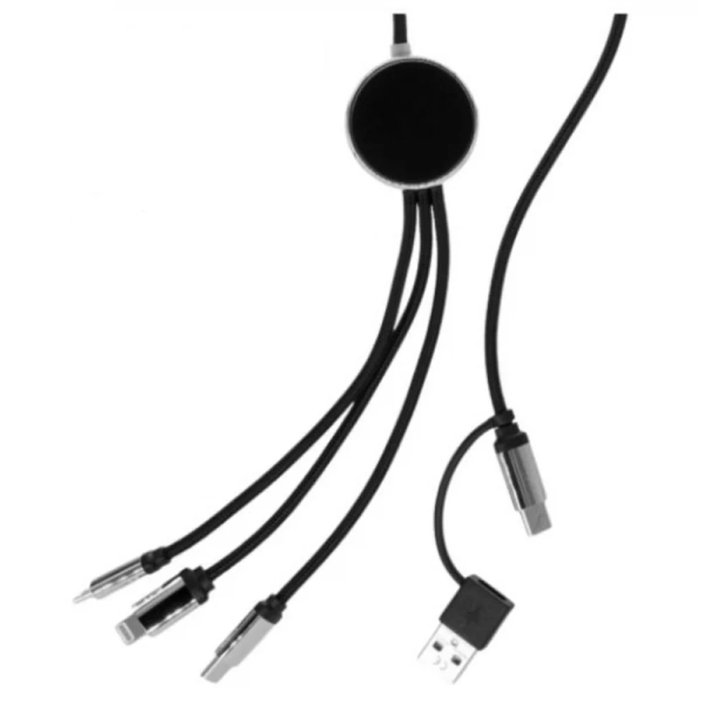 Langes 4-in-1-Ladekabel mit beleuchtetem Logo W102TG