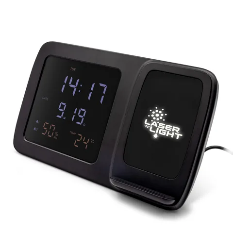 Wireless Ladegerät 5W-15W Exclusive Collection, multifunktionale Digitaluhr | Isha