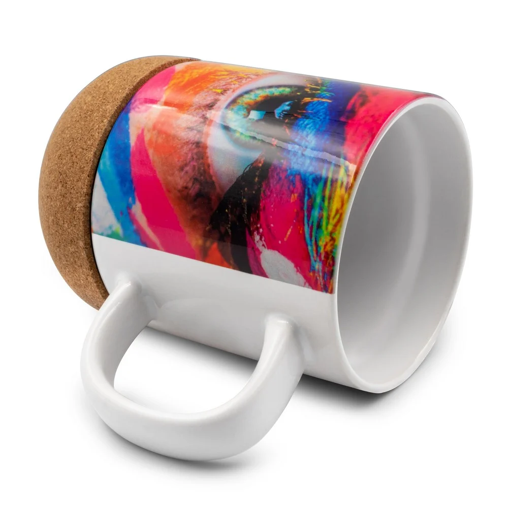 Ceramic mug 370 ml with cork detail | Kate