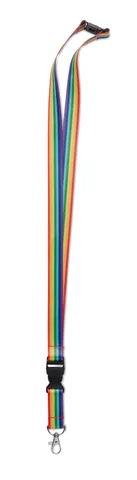 Rainbow RPET lanyard