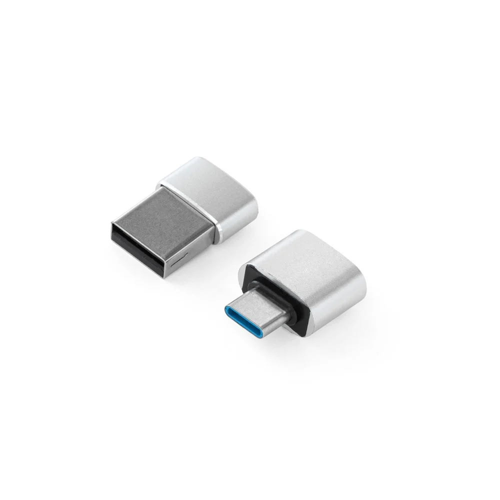 MINSKY. Set med 2 aluminium USB-A / USB-C-adaptrar