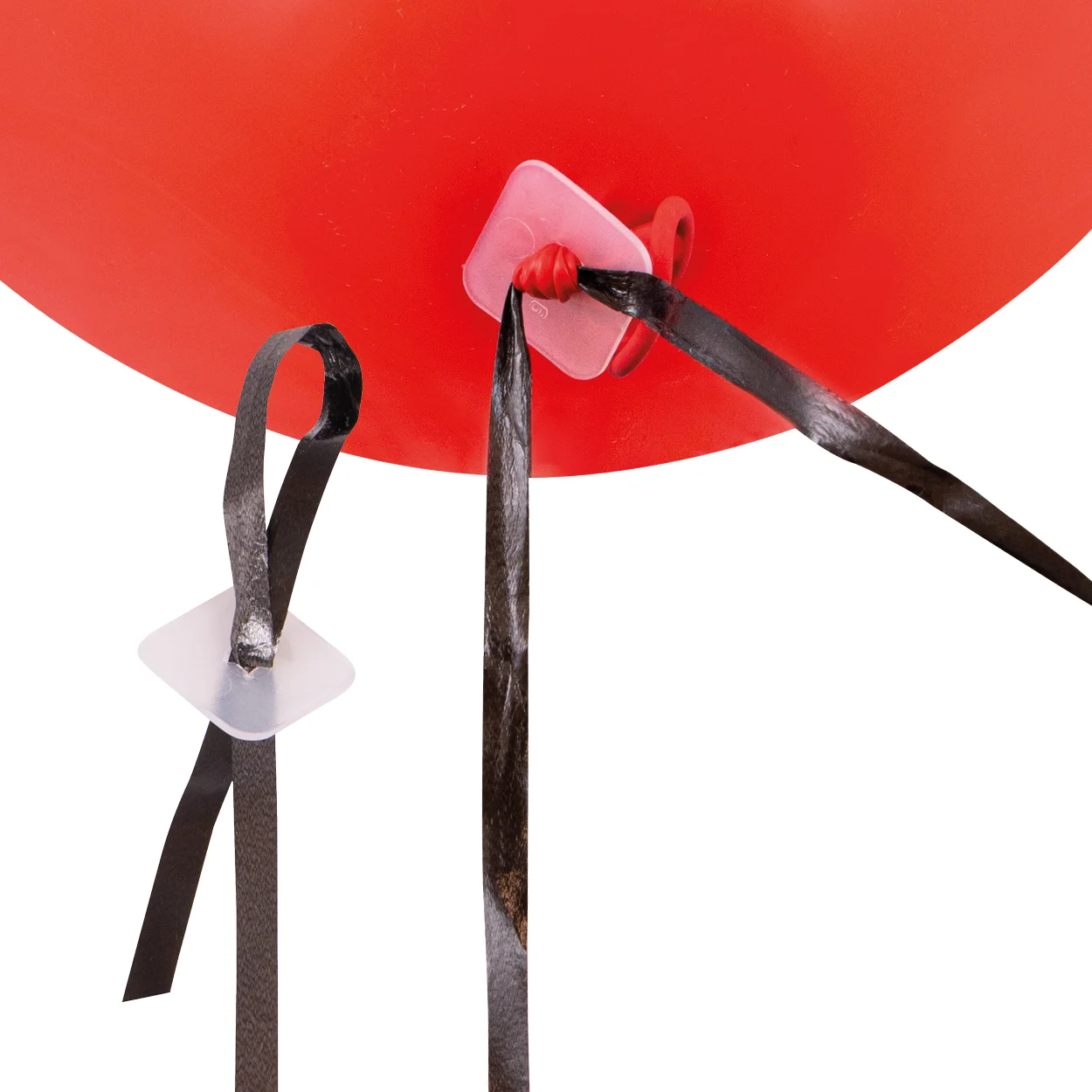 Ballonverschlüsse mit Band, schwarz