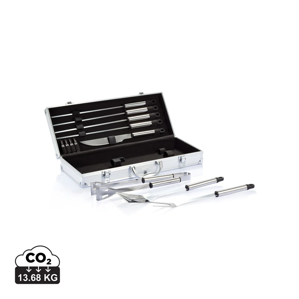 12-delat grillset i aluminiumväska