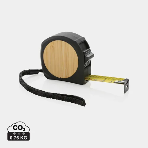 Måttband 5M/19mm i RCS-återvunnen plast och bambu