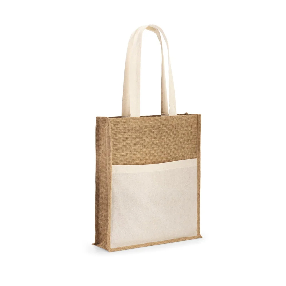BRAGA. Jutepåse (240 g/m²) och ficka i 100% bomull (140 g/m²)