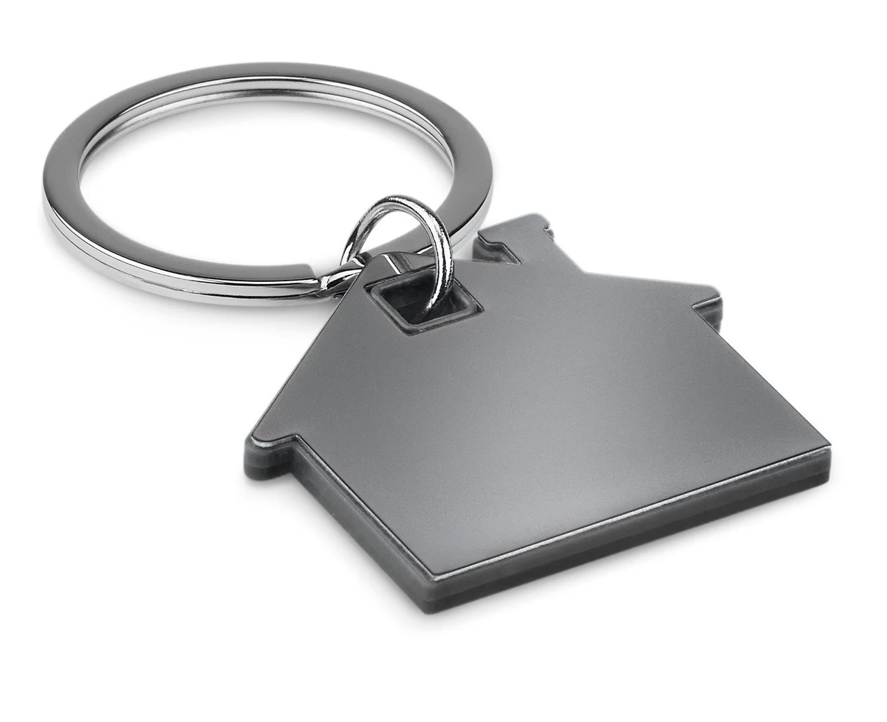 House shape plastic key ring
