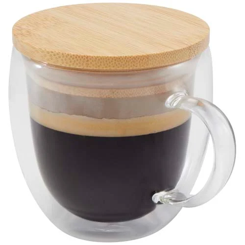 Lenora 250 ml glasmugg med bambulock