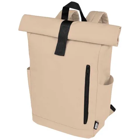 Byron 15.6" GRS RPET roll-top backpack 18L