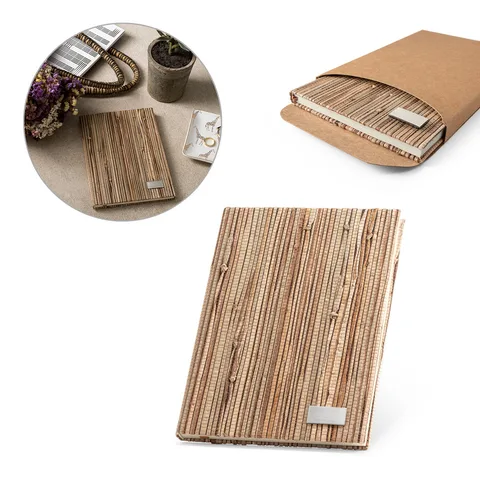 NERUDA. A5 anteckningsblock inbunden i naturlig halmfiber